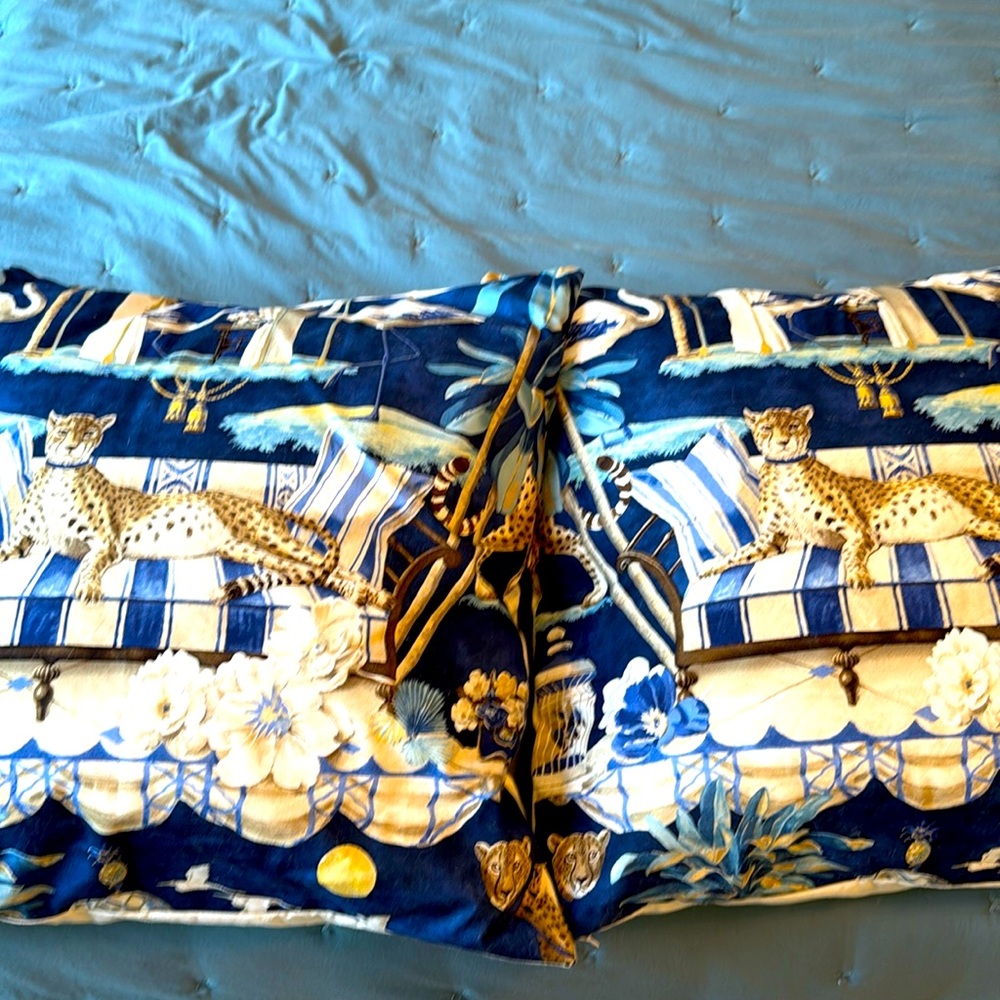 Two large 22 x 22 cheetah pillow covers custom ordered